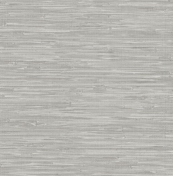 media image for Exhale Light Grey Woven Faux Grasscloth Wallpaper 226