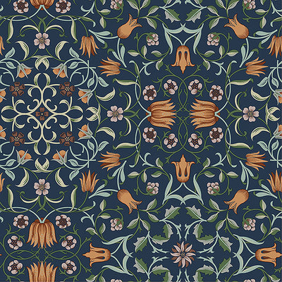 product image of No 1 Holland Park Dark Blue Floral Wallpaper 511