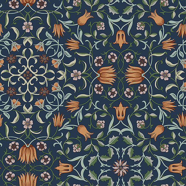 media image for No 1 Holland Park Dark Blue Floral Wallpaper 267