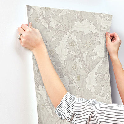 product image for Granville White Leafy Vine Wallpaper 96