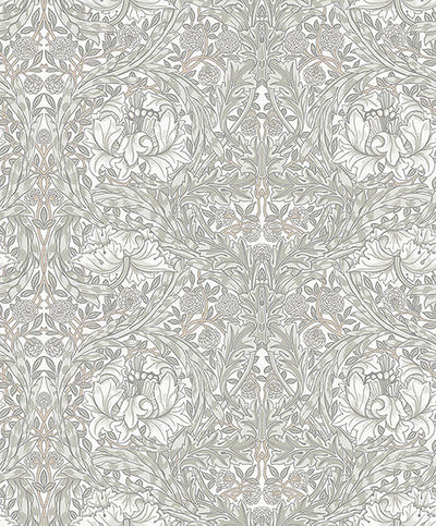 product image of African Marigold White Floral Wallpaper 559