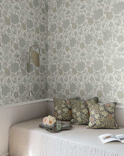 product image for Cray Light Green Floral Trail Wallpaper 13