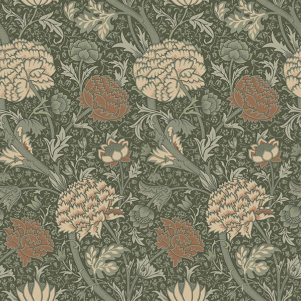 media image for Cray Sea Green Floral Trail Wallpaper 272