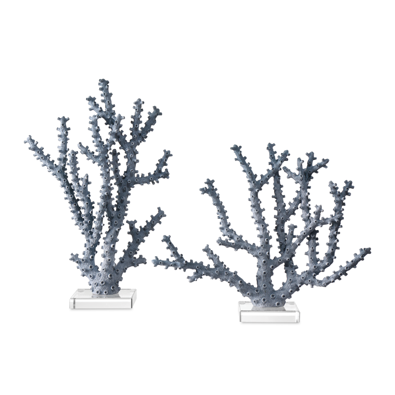 media image for Blue Coral Set Of 2 By Currey Company Cc 1200 0797 2 241