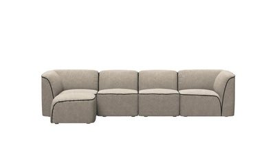 product image for Flora 4 Seater Sectional W Ottoman Woud 650791 2 69