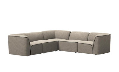 product image for Flora 5 Seater Corner Sectional Woud 650793 2 42