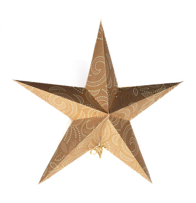 product image for Folding 5-Point Paper Star Ornament with LED Light - Set of 5 28