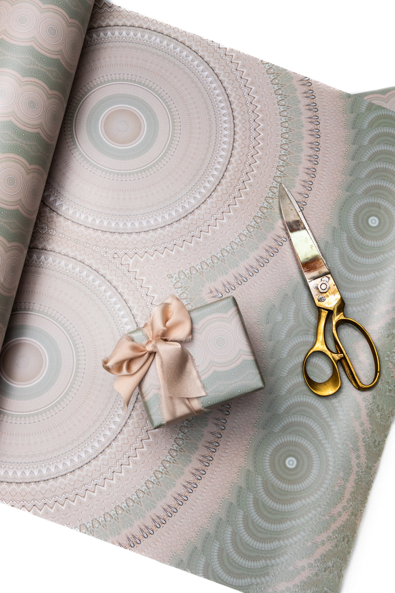 media image for Sage Cream Wrapping Paper 291