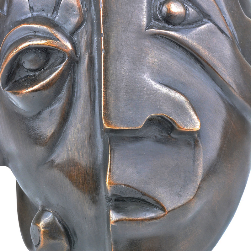 media image for Cubist Head Bronze By Currey Company Cc 1200 0720 5 254