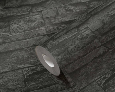 product image for Flat Stone Wallpaper in Black/Grey 59