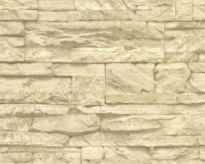 product image of Flat Stone Wallpaper in Cream/Beige 598