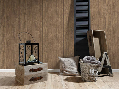 product image for Cottage Wood Panels Wallpaper in Brown 93