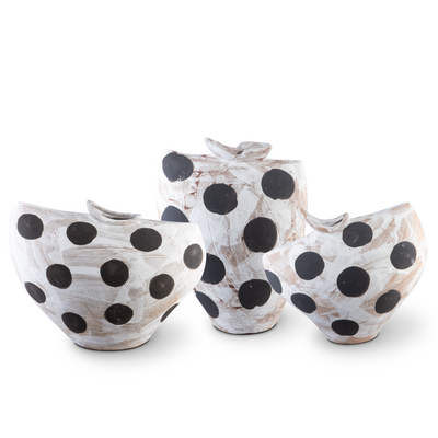 product image for Dots White Black Bowl By Currey Company Cc 1200 0708 14 22