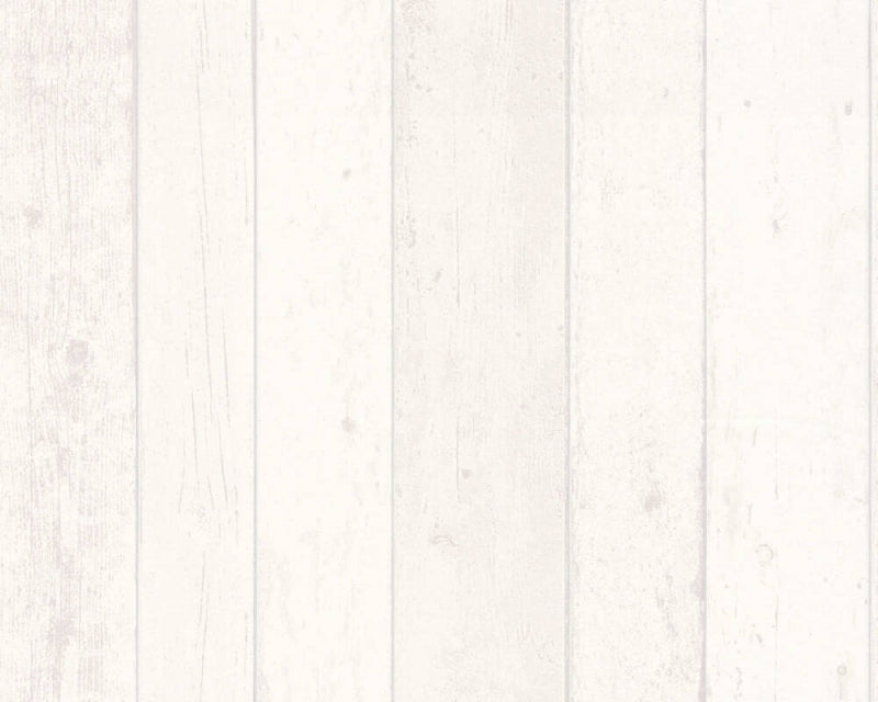 media image for Cottage Wood Planks Wallpaper in Grey/White 232