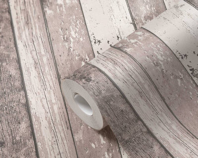 product image for Cottage Wood Planks Wallpaper in Brown/Cream 69