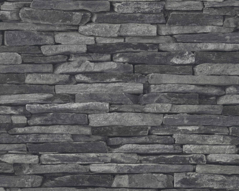 media image for Flat Stone Wallpaper in Dark Grey 255