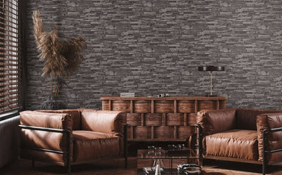 product image for Flat Stone Wallpaper in Dark Grey 26