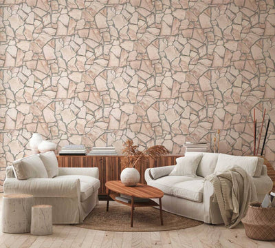 product image for Stone Abstract Wallpaper in Beige/Grey 92