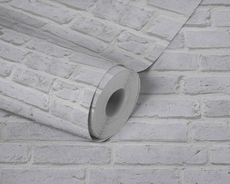 media image for Brick Deco Wallpaper in Grey 243