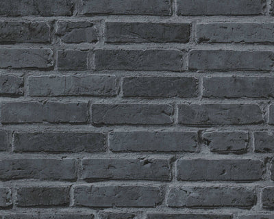 product image of Brick Deco Wallpaper in Black/Grey 562