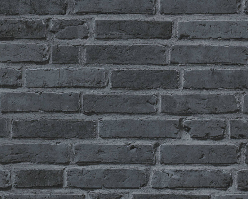 media image for Brick Deco Wallpaper in Black/Grey 269