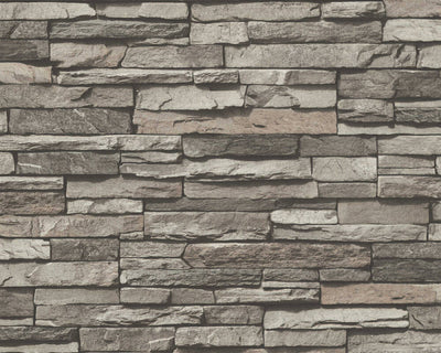 product image of Flat Stone Wallpaper in Black/Cream/Grey 54