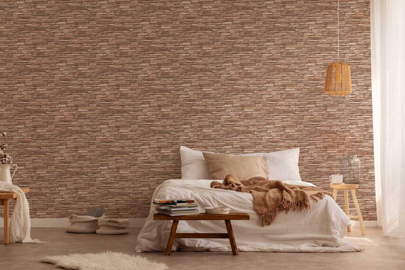 media image for Flat Stone Wallpaper in Beige/Brown 288