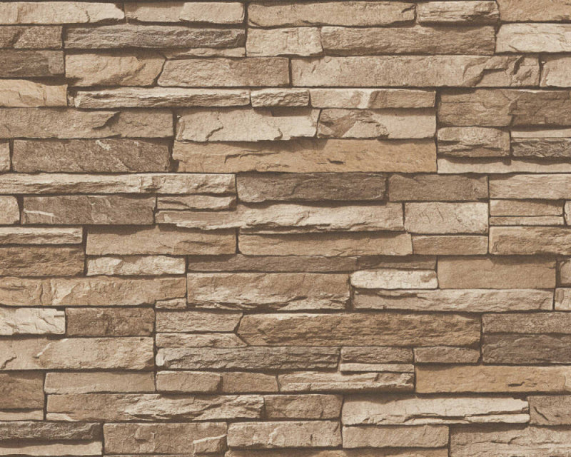 media image for Flat Stone Wallpaper in Beige/Brown 258