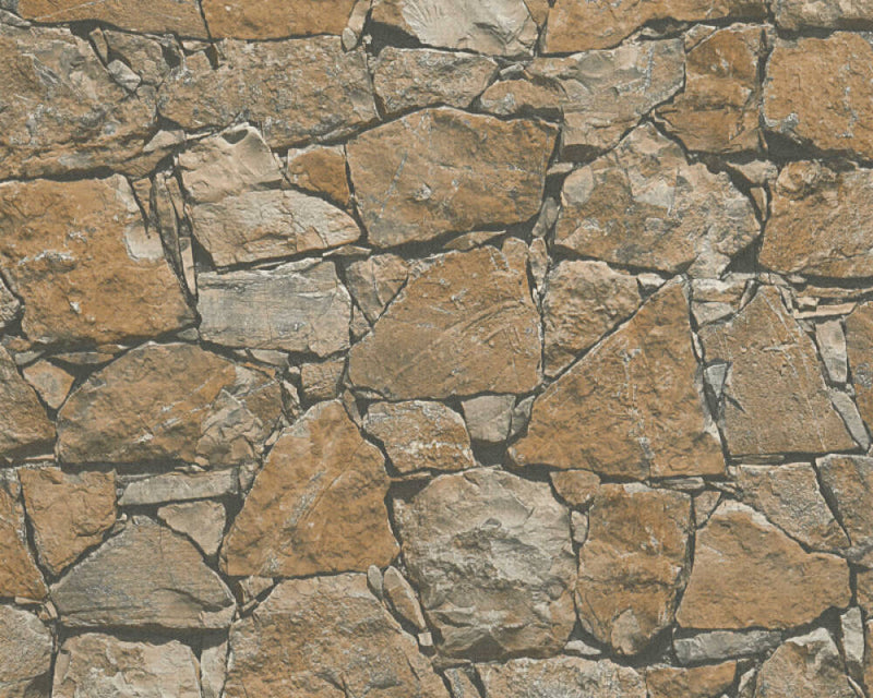 media image for Stone Wallpaper in Beige/Brown/Black 232