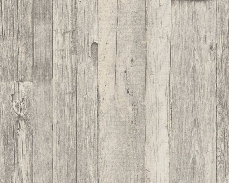 media image for Cottage Wood Wallpaper in Beige/Cream/Grey 270