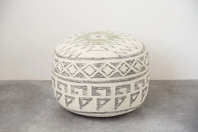 product image for Wool Blend Kilim Pouf 1