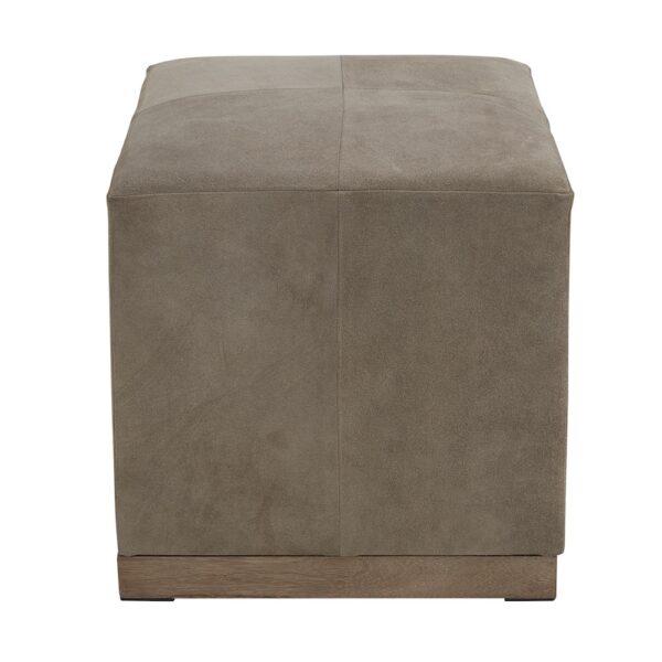 media image for Felix smoked suede Leather Ottoman 1 22