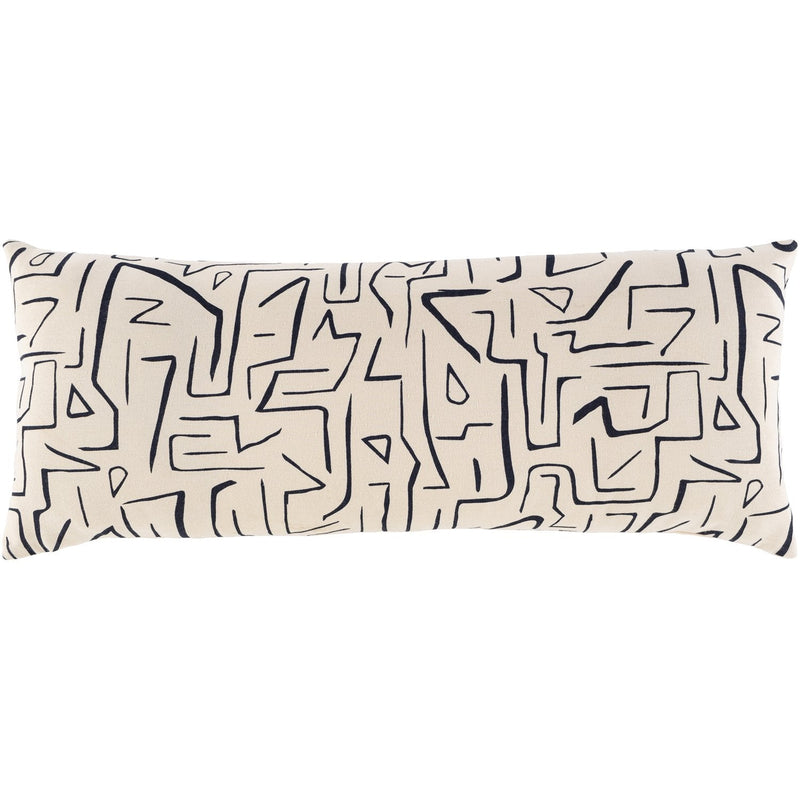 media image for Bogolani BGO-004 Woven Lumbar Pillow in Cream & Black by Surya 244