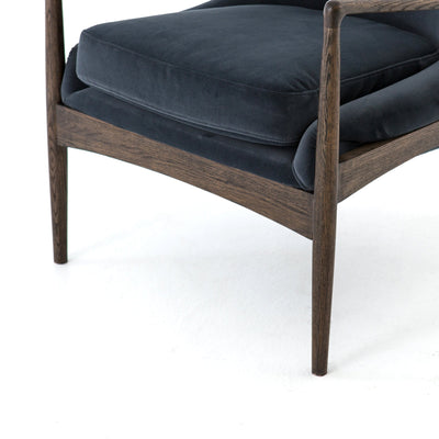 product image for Braden Chair In Modern Velvet Shadow 19