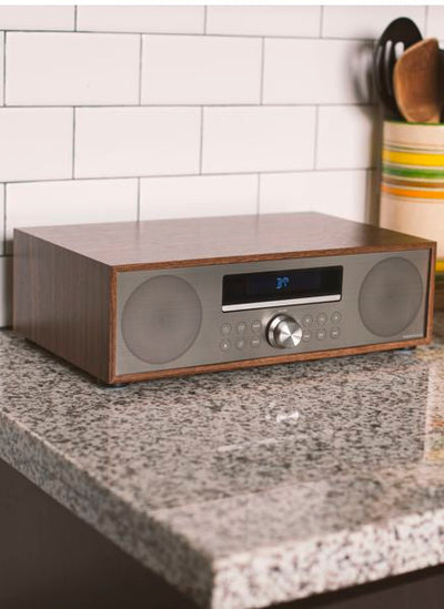 product image for fleetwood clock radio cd player in walnut 10 62