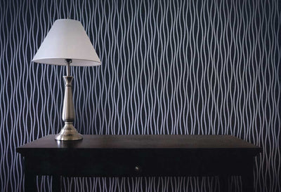 product image for Desire Charcoal Wavy Wallpaper 55