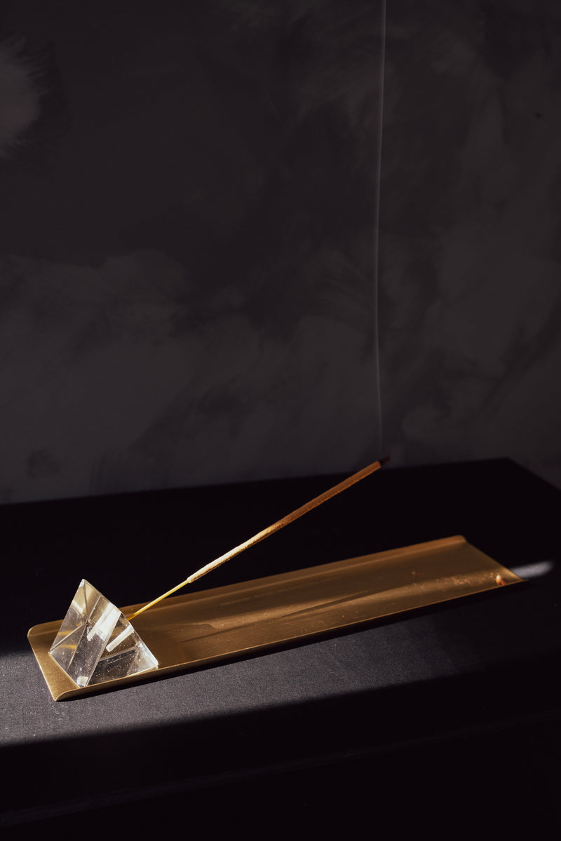 media image for Prism Incense Holder with Brass Tray 298