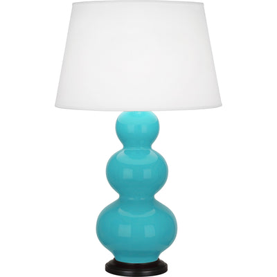 product image for Triple Gourd Egg Blue Glazed Table Lamp 11