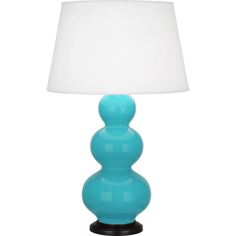 media image for Triple Gourd Egg Blue Glazed Table Lamp 249