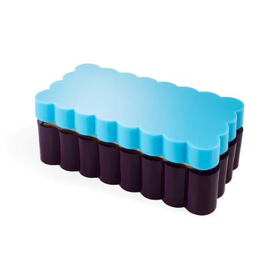 product image of Fleur Blue/Aurbergene Rectangular Acrylic Box 1 575