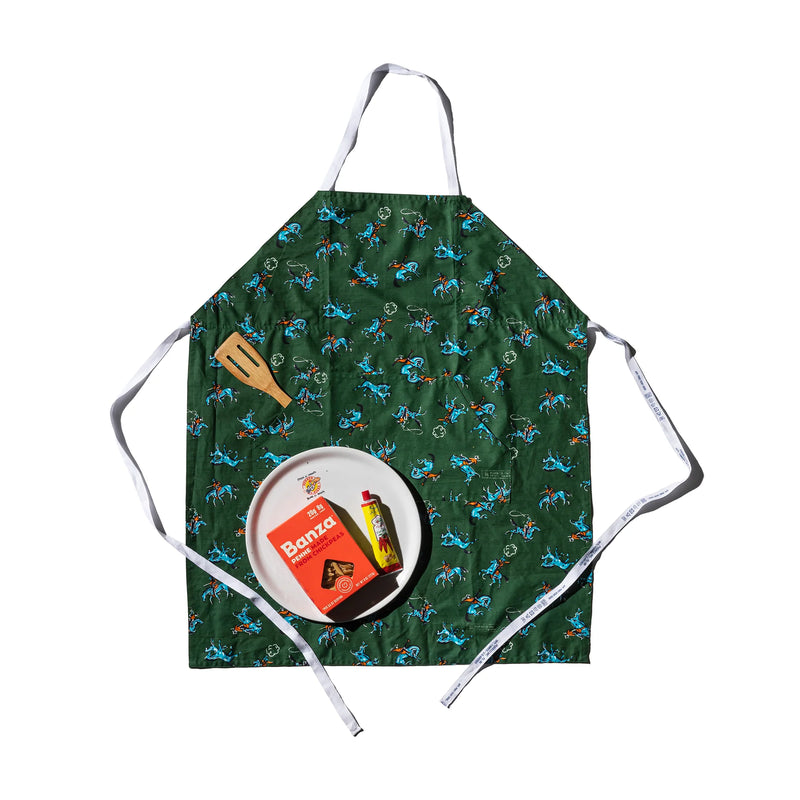 media image for Hand Printed Cowboy Adult Apron 260