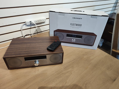 product image for fleetwood clock radio cd player in walnut 8 65