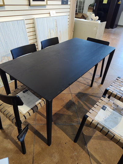 product image for Oak Bok Dining Table in Varnished Black 15 26