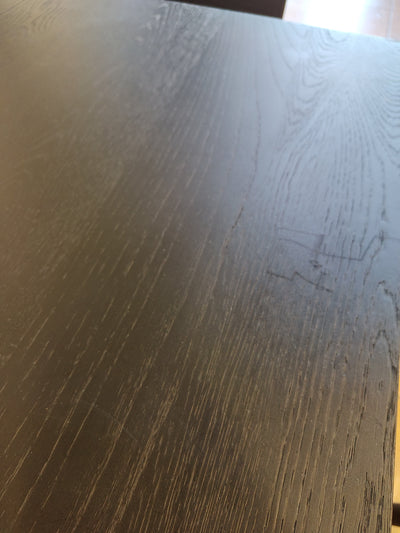 product image for Oak Bok Dining Table in Varnished Black 18 84