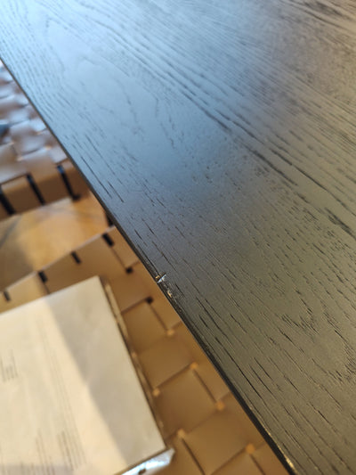 product image for Oak Bok Dining Table in Varnished Black 4 96