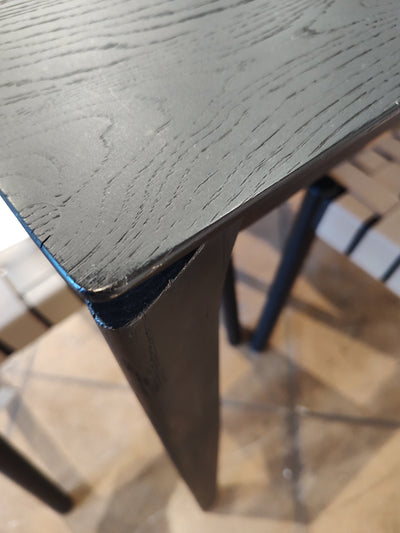 product image for Oak Bok Dining Table in Varnished Black 6 69