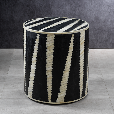 product image for Fadel Tall Round Bone Inlay Stool 92