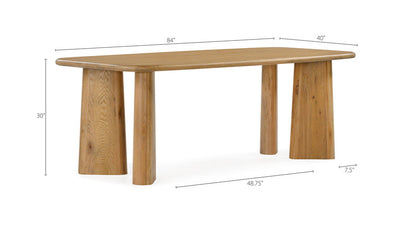 product image for Laurel Dining Table in Natural by BD Studio III 8 9