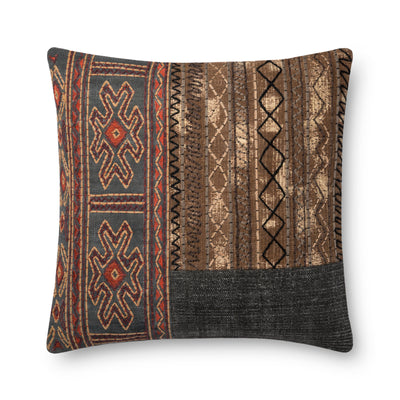 product image of Grey & Brown Pillow by Loloi 586