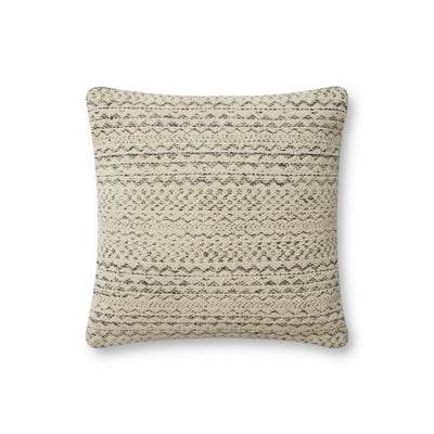 product image of Charcoal/Ivory Throw Pillow Cover w/ Down Fill  - Open Box 1 595